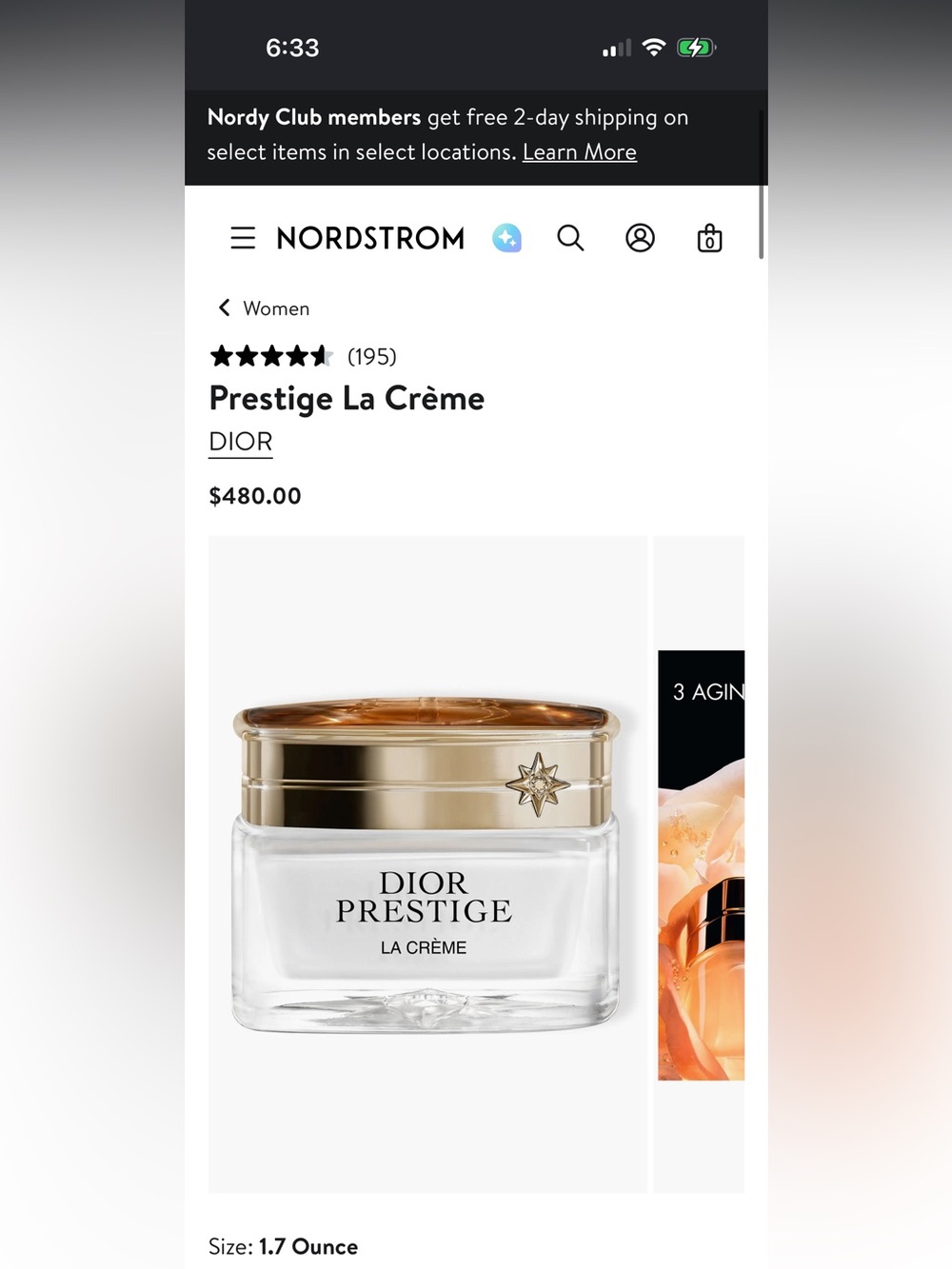 Dior Prestige La Crème — 5ml/0.17oz